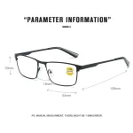 Men Business Reading Glasses Frame for Reader Mens Presbyopia Blue Light Blocking Eyeglasses Classic Hyperopia Spectacles Diopte 6