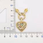 AIBEF Bohemian Heart Shape Colorful Rhinestone Pendant Women Copper CZ Necklace Jewelry Accessories Temperament Sweet Cute Gift 6