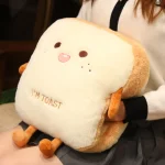 35cm Plush Bread Pillow Soft Toast Simulation Food Doll Warm Hand Cushion Home Decor Cute Kids Toy Birthday Gift 4