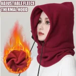 Winter Thermal Fleece Hat Hooded Outdoor Windproof Cold Warm Skiing Sport Balaclava Men Women Neck Warmer Cycling Face Mask Caps 6