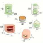 1:12 Scale Dollhouse Kitchen Accessories Set, Realistic Microwave & Rice Cooker Miniatures, Pretend Play Food Maker Toy 3