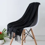 Desgine Brand Solid Women Cashmere Scarf Autumn Winter Warm Shawls Wraps 2024Men's Pashmina Tassels Scarves Female Foulard Mujer 6