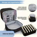 Cross-border large-capacity cosmetic bag, high-end PVC portable women's bag, nail polish storage bag, manicure tote bag, bag. 2