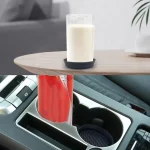 4pcs Car silicone cup holder, universal round car interior storage compartment anti-slip mat 6