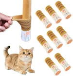 Knitted Furniture Feet Covers - Cute Cat Paw Chair Leg Socks, Anti-Slip Noise Reducing Floor Protectors for Chairs 2