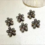 6pcs 3pcs 1pc Kids Women Girls Flower Shaped Hair Grab Clips, Faux Pearl Decorative Hair Barrettes Hair Decoration Accessories 4