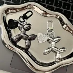 Popular Cute Cartoon Balloon Dog Keyring Couple Keychains Women Men New Car Holder Jewelry Gift Decoration Accessories 3