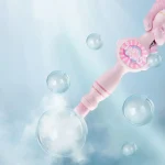 Elastic Smoke Bubble Machine Portable Bubble Maker Automatic Bubble Blower for Kids 6
