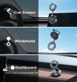 Foldable Pole Magnetic Suction Car Phone Holder Vacuum Suction Cup Car Live Streaming Shooting Navigation Bracket Center Console 2