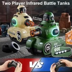 Remote Control Battle Tanks RC Tank with Infrared System Shoots HP Station Military Army Toys for 6-12 Year Old Boys Girls 2 Pa 2