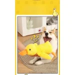 Pet Interactive Companion, Chew-Resistant Chew Dogs Cat Toy Calming Duck Toy for Dog,Soothing Plush Pet Toys with Sound Quack 6