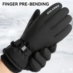 GTUBIKE Men Winter Waterproof Cycling Gloves Outdoor Sports Motorcycle Ski Touch Screen Fleece Gloves Non-slip Warm Full Fingers 6