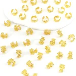 40Pcs Vine Leaf Shaped Alloy Hair Braid Ring Vintage Hair Pin For Dreadlock Women Girls summer Hair Accessories Loc Hair Jewelry 4