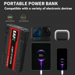 Power Bank 2000A/600A 12V Car Battery Jump Starter Portable Charger Petrol Diesel Auto Starting Device Booster Emergency Starter 5