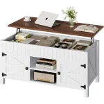Lift Top Coffee Table with Storage - White Coffee Tables for Living Room 5