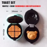 DIY Dollhouse Bear Biscuits 1/12 Miniature Furniture Toaster Oven Mixer Electronic Scale Model Set Kitchen Toys For Girl Gift 3