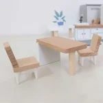 Nordic style villa, dollhouse, children's play, mini simulation furniture, bedroom, kitchen, wooden toys, boys and girls 5
