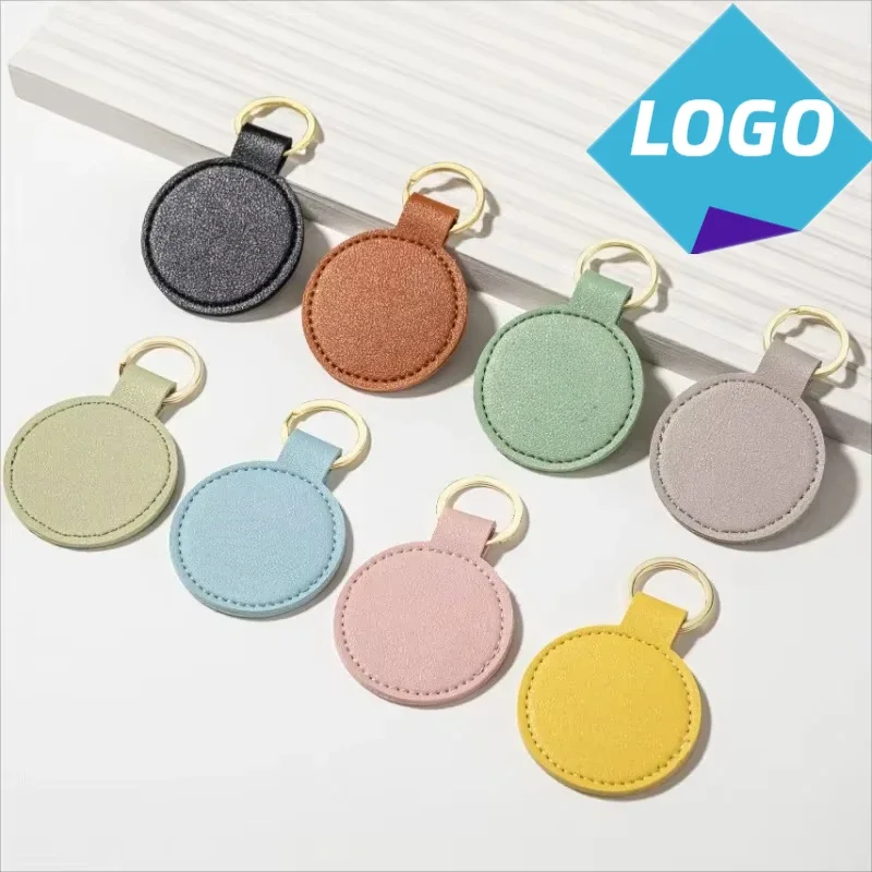 Custom Circle Key Chain Holder Laser Engrave Logo Round PU Leather Keychain Personalize Name Room Number Car Keyring Bag Pendant Custom Circle Key Chain Holder Laser Engrave Logo Round PU Leather Keychain Personalize Name Room Number Car Keyring Bag Pendant