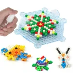 Kids Magical Water Fuse Beads Girls DIY Handmade Water Spray Magic Water Sticky Beads Craft Set Children Puzzle Educational Toys 6