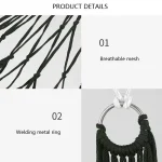 Portable Garden Outdoor Thickened Nylon Rope Hammock Indoor Mesh Hammock Portable Simple Hammock Swing Chair 3