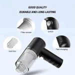 1pc Wireless Vacuum Cleaner Dual Use for Home and Car 120W High Power Powerful Vacuum Cleaner Black 2