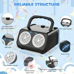 Automatic Bubble Machine Upgrade Bubble Blower with 2 Fans, 20000+ Bubbles Per Minute Bubbles for Kids Portable Bubble Maker Ope 3