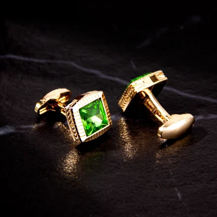 Luxury Cufflinks Man Shirt French Cufflinks For Mens Wedding Sleeve Button Square Cuff Button Men Cuff-link Tie Clip Gold-plated