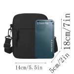 Men's and women's single-shoulder bags, crossbody bags, solid-colored single-shoulder small bags, lightweight mobile phone bags 2