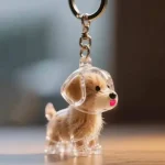 Cute Dog Hair Storage Capsule, Transparent Fur Ball Keepsake Box, Pet Hair Memorial Container Keychain Display Case Gift 3