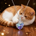 1 piece commemorative pet butterfly colorful necklace urn 2