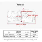 Winter Warm Snowboard Ski Gloves Thicken Fleece Non-slip Waterproof Gloves Touch Screen Motorcycle PU Leather Snow Sports Gloves 6