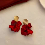 Bohemian Colorful Flower Earrings For Women Fashion Petal Pendant Earrings Party Drop Earrrings Jewelry Accessories Bijoux K1 3