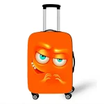 Funny Expression  Printed Suitcase Cover Ladies Travel Out Elastic Luggage Protective Cover Dust Cover Luggage Case 5