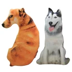 50cm Cute Simulation Dog Plush Toy 3D Printing Stuffed Animal Dog Plush Pillow Stuffed Cartoon Cushion Kids Doll Home Decro Gift 2