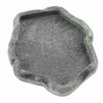 Reptile Feeder ABS Resin Imitation Rock Design Food and Water Dish Feeder Bowl for Tortoise Lizard 2