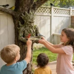 Sasquatch Design Hanging Bird Feeder Outdoor Weather Resistant Food Holder Patio Lawn Wild Animal Decoration Creativity 6