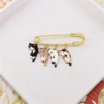Kids Creative Cat Enamel Pins Cute Cat Breast Pins Black and White Orange Grey Pink Cat Breast Pins Lapel Badge Animal Jewelry 6