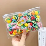 10/20Pcs/Set Cute Cartoon Rubber Elastic Hair Bands Girls Not Hurt Hair Small Scrunchie Kids Sweet Hair Ties Hair Accessories 5