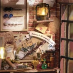 Magic Shop DIY Wooden Dollhouse Miniature Doll House Kit with Furniture Roombox Retro Home Model Toy for Children Gift 5