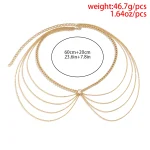 IngeSight.Z Punk Multi-layer Tassel Hip High Waist Chain For Women Gold Color Metal Chain Waistband Party Dress Belts Accessorie 5