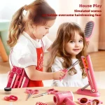 Girls' Beauty Toys Fashion Barber Role Playing Games Simulation Haircut Children Hair Dryer Child Pretend House Play Children 2
