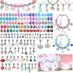 Charm Bracelet Making Kit DIY Jewelry Making Supplies Beads Unicorn Mermaid Crafts Handmade Gifts Set  for Girls Teens Age