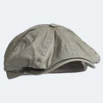 Washed Cotton Newsboy Cap Peaky Octagonal Hat Vintage Casual Cap Solid Berets Visor Gatsby Flat Ivy Hat 4