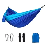 Ultralight portable hammock with steel clips & tree straps, lightweight backpack hammock for camping, hiking, backyard & outdoor 2