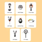 Baby Music Instruments Toy Montessori Rattle Ball Sand Hammer Black White Visual Stimulation Sensory Instrument Educational Toy 6