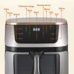 Air Fryer 12L Stainless Steel Visible Large Capacity Electric Oven Touch Screen Multifunctional Electric Fryer EU/US Plug 5