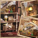 Magical Doll House Wooden Miniature DIY Assembly Building Model Kit Production of Small Room Toys Decorations with Furniture 5