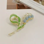 1PCS Bell Orchid Flowers Super Fairy Temperament Hair Accessories, Large Premium Feeling Scratch Clip, Autumn Hundred Shark Clip 6