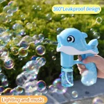 Whale handheld Fully automatic bubble gun bubble blower Summer toys Indoor and outdoor must-have toys Easter Birthday party 3