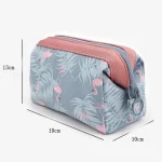 New Fashion Cosmetic Bag Women Waterproof Flamingo Makeup Bags Travel Organizer Toiletry Kits Portable Makeup Bags Beautician 2